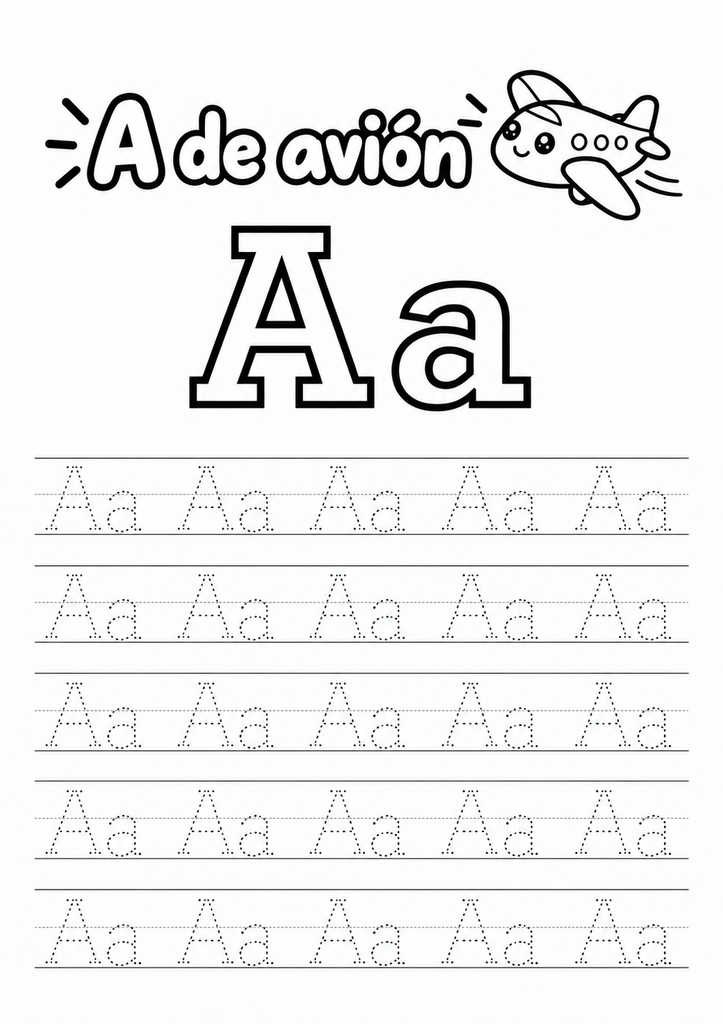 Ficha de la letra A para imprimir - Aprende con FRAMI