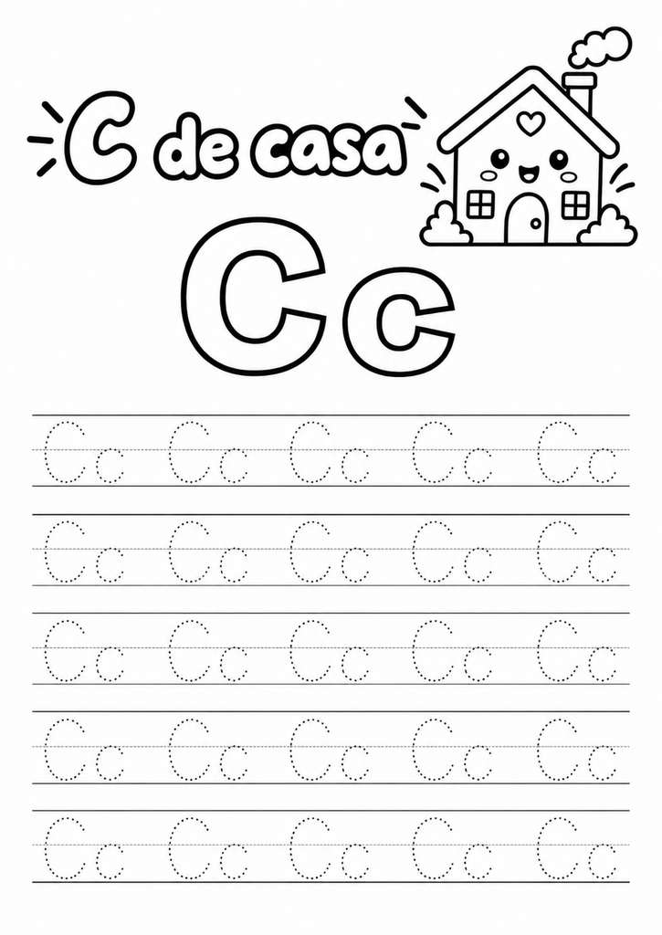 Letra C para imprimir gratis