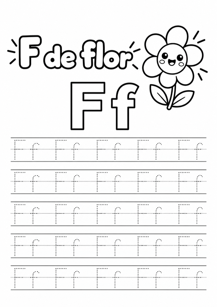 Letra F para imprimir gratis