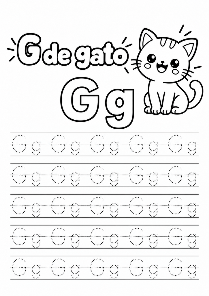 Letra G para imprimir gratis