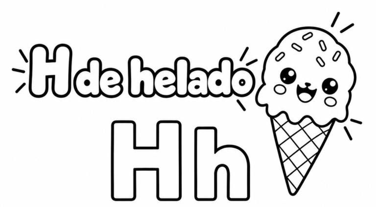 Letra H para imprimir gratis