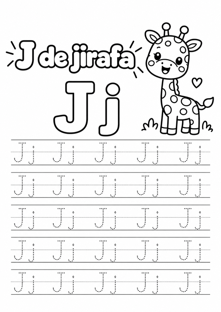 Letra J para imprimir gratis