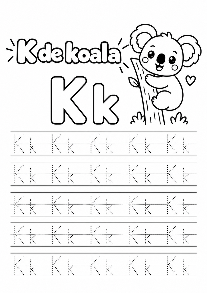Letra K para imprimir gratis