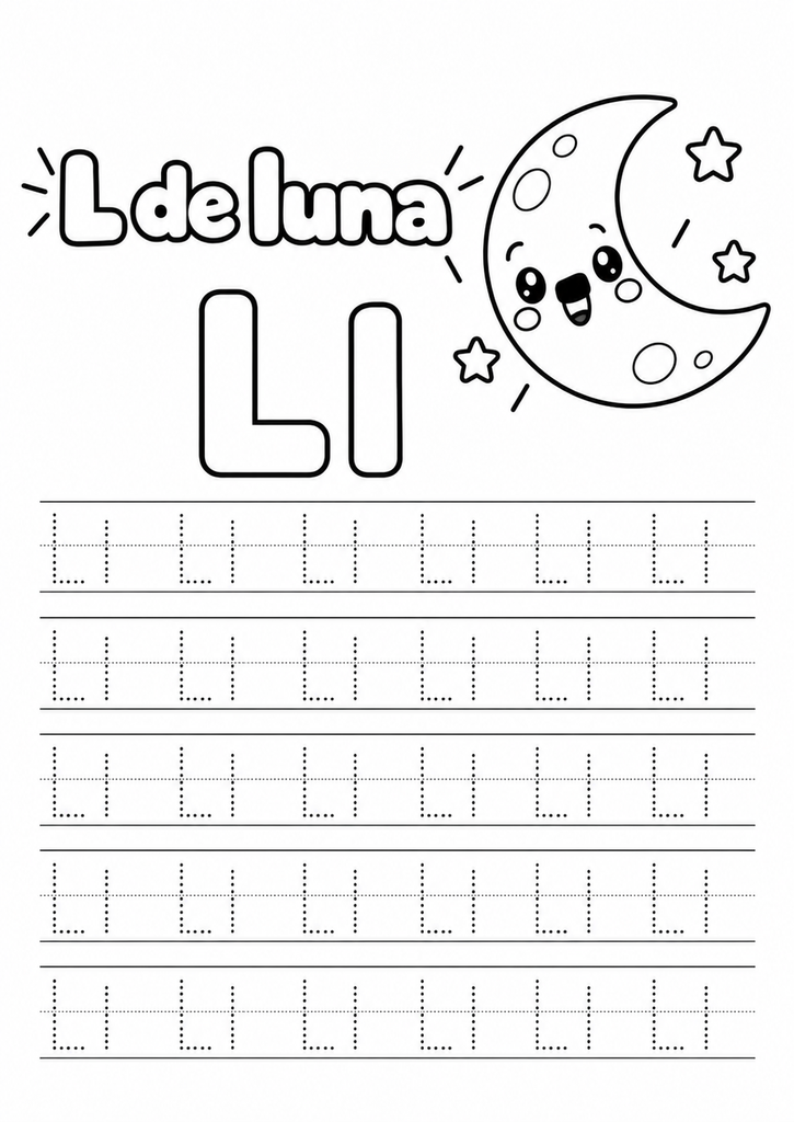 Letra L para imprimir gratis