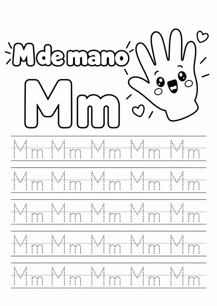 Letra M para imprimir gratis