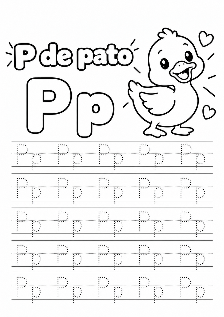 Letra P para imprimir gratis