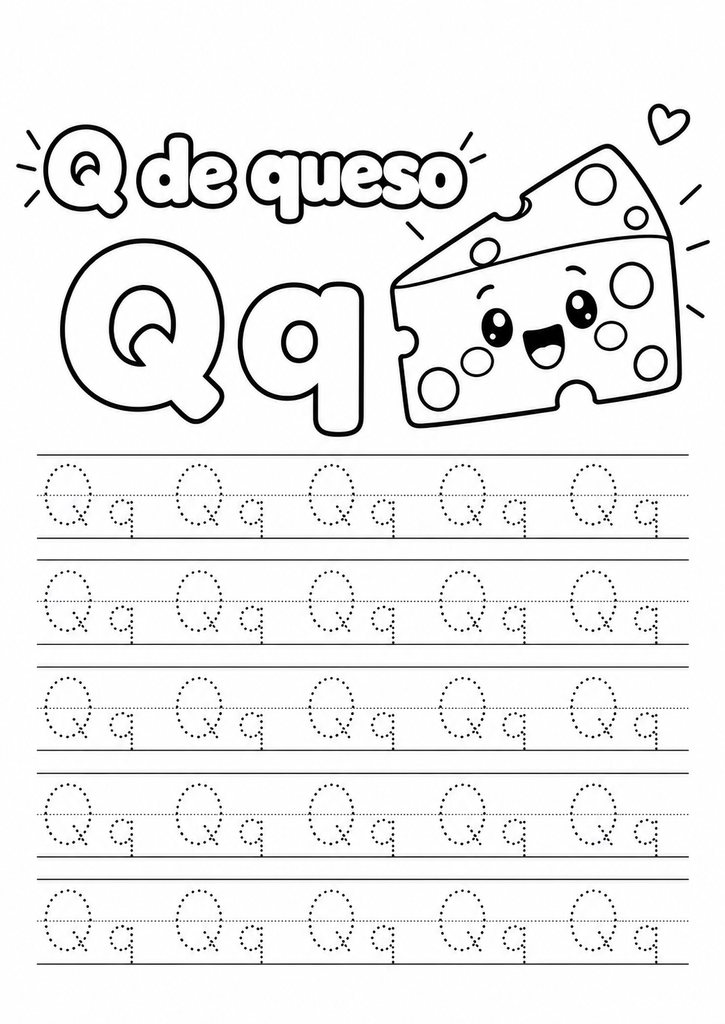 Letra Q para imprimir gratis
