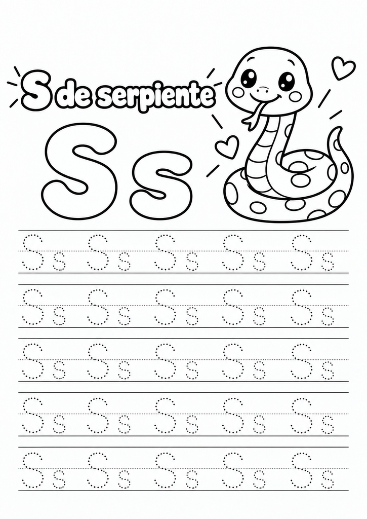 Letra S para imprimir gratis