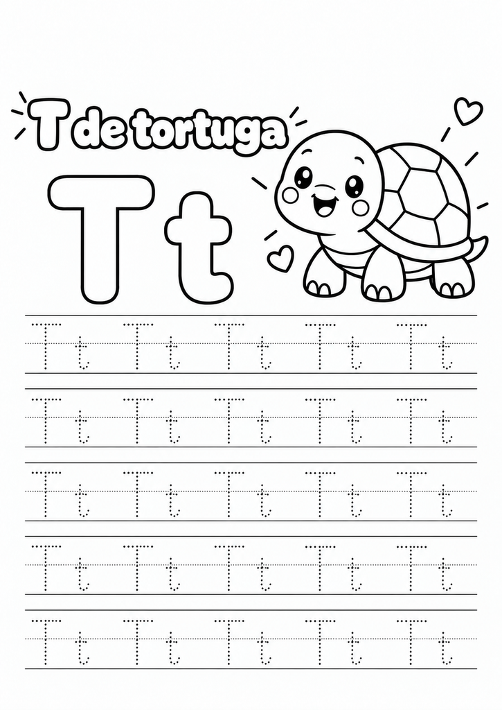 Letra T para imprimir gratis