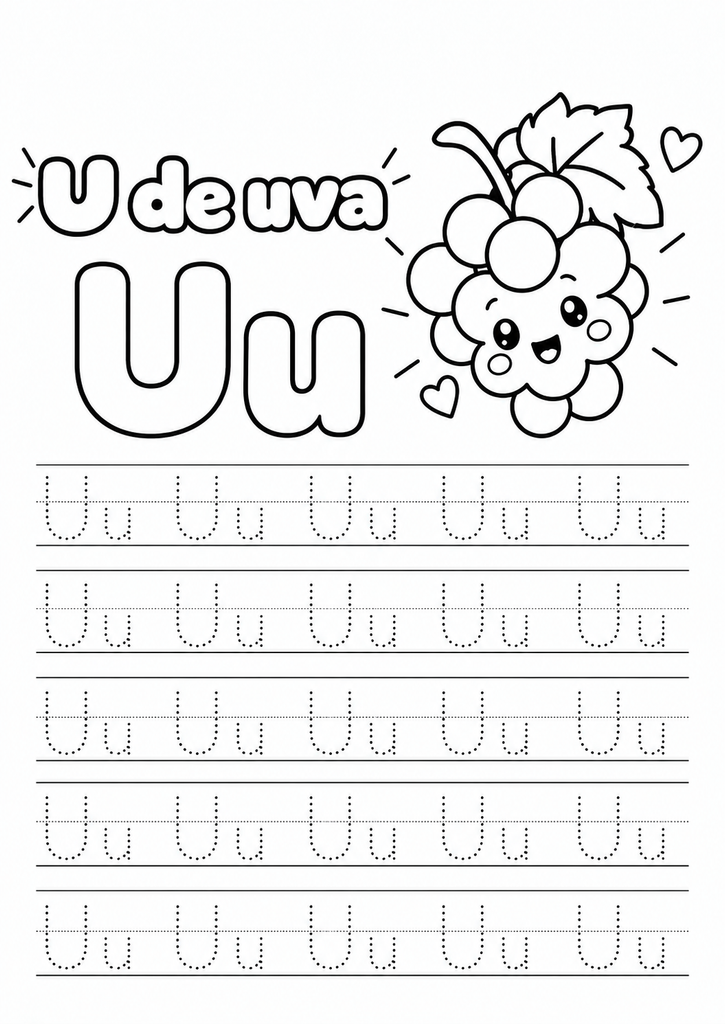 Letra U para imprimir gratis