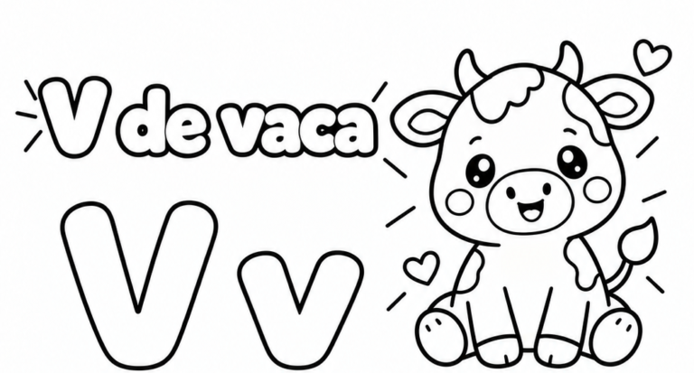 Letra V para imprimir gratis