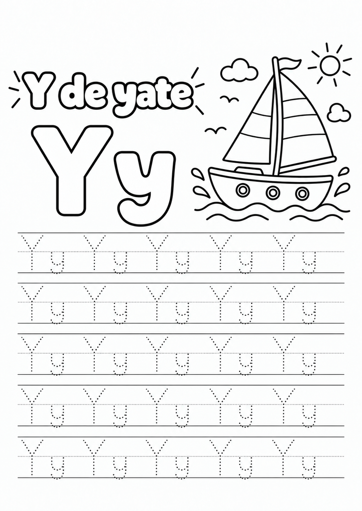 Letra Y para imprimir gratis