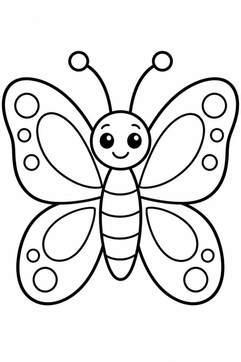 Mariposa para colorear para niños: dibujo para imprimir