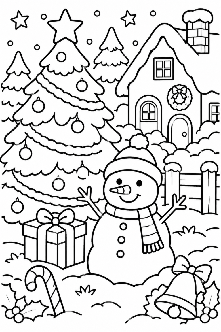 Pinta y busca de Navidad para imprimir: encuentra y colorea los detalles