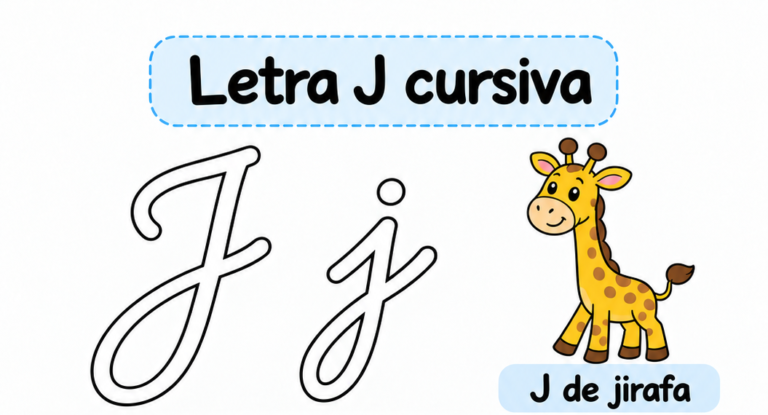 Letra J cursiva para imprimir gratis: práctica de escritura con juguete